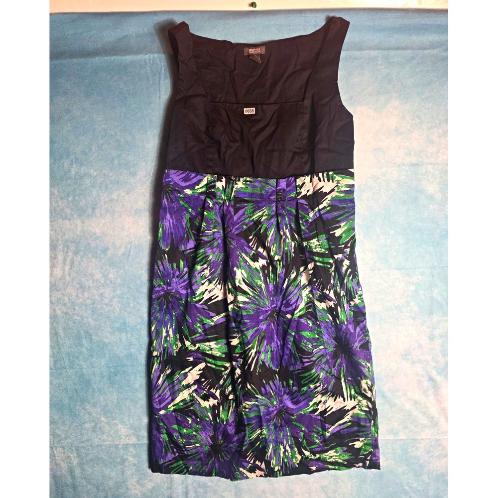 Kenneth Cole Reaction Women's 4 A-Line Sleeveless V-Neck Floral Knee Dress